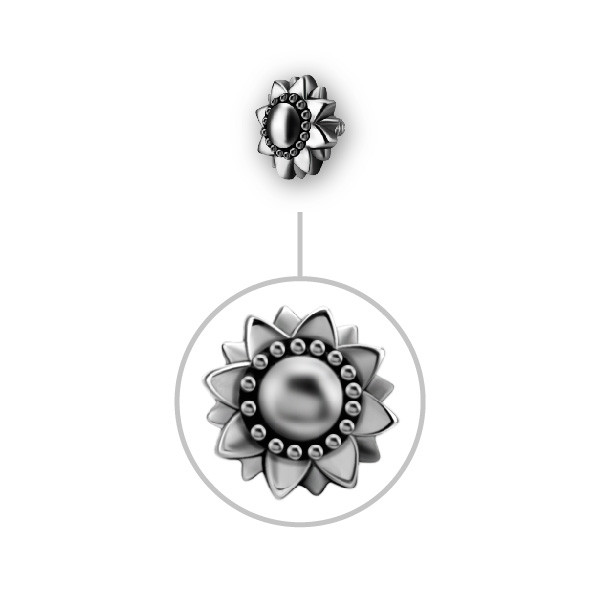 SS316L MICRO ATTACHMENT (TRIBAL FLOWER)
