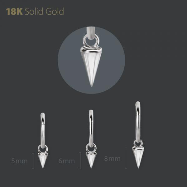 18K WHITE GOLD SPIKE CHARM