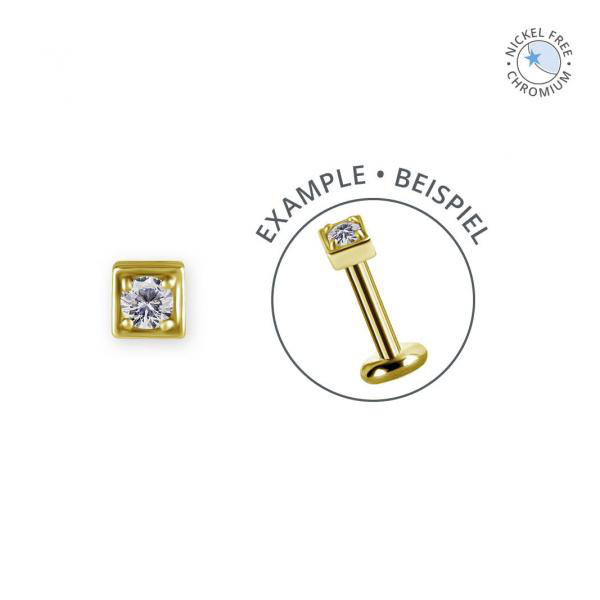 GOLD PVD CoCr NF THREADLESS ATTACHMENT SET W. PREMIUM ZIRCONIA