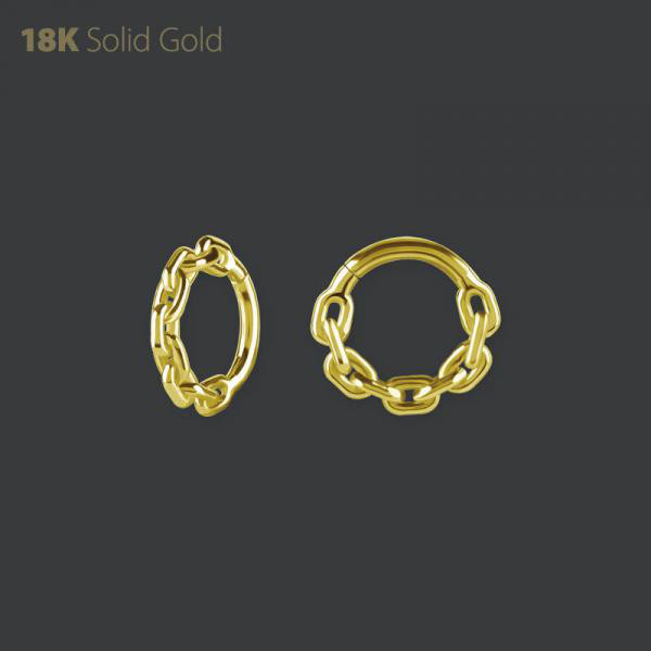 18K GOLD HINGED SEGMENT RING