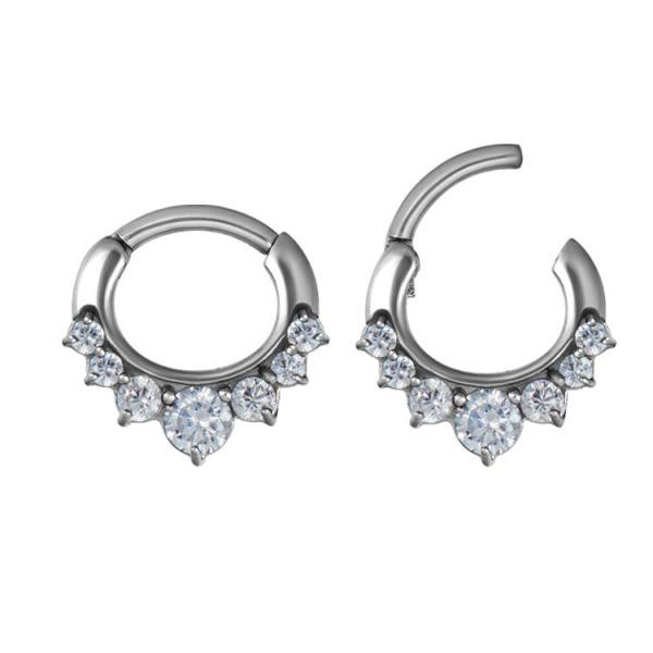 SS316L JEWELLED SEPTUM CLICKER