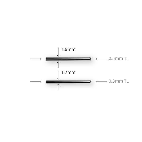 TITANIUM THREADLESS (TL) STRAIGHT BARBELL PINS