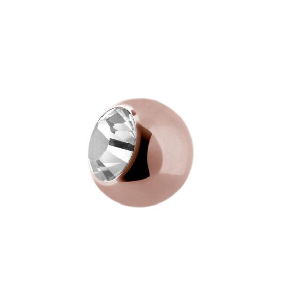 ROSE GOLD PVD SS316L JEWELLED 6MM BALLS