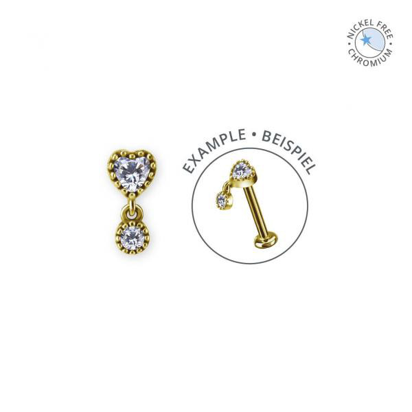 18K GOLD PVD CoCr NF INTERNAL MICRO ATTACHMENT SET W. PREMIUM ZIRCONIA