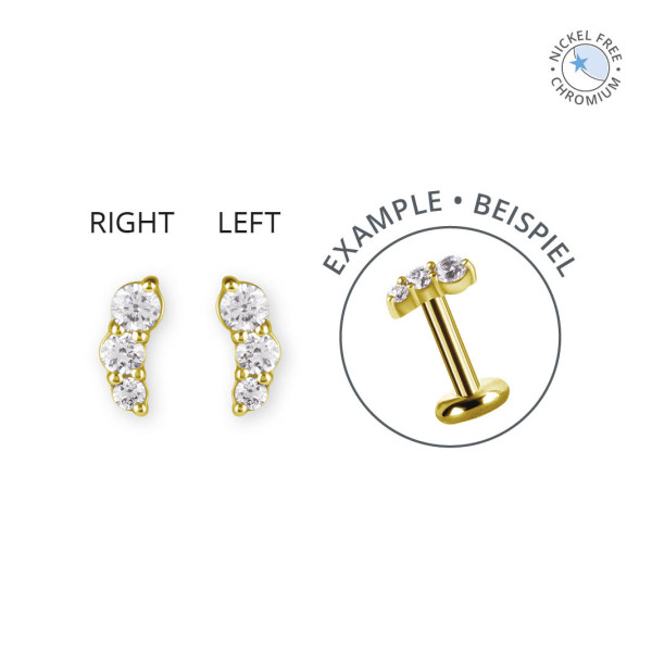 18K GOLD PVD CoCr NF INTERNAL MICRO TRINITY ATTACHMENT SET W. PREMIUM ZIRCONIA