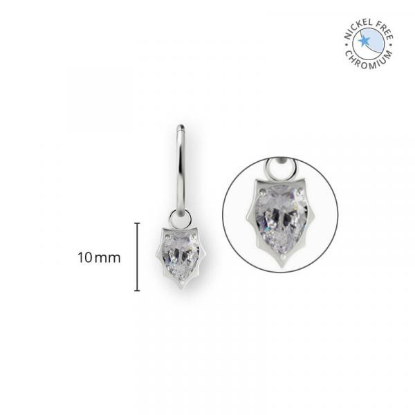 CoCr NF CLICKER CHARM SET W. PEAR SHAPE PREMIUM ZIRCONIA