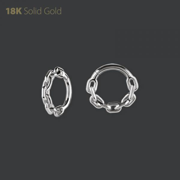 18K WHITE GOLD HINGED SEGMENT RING