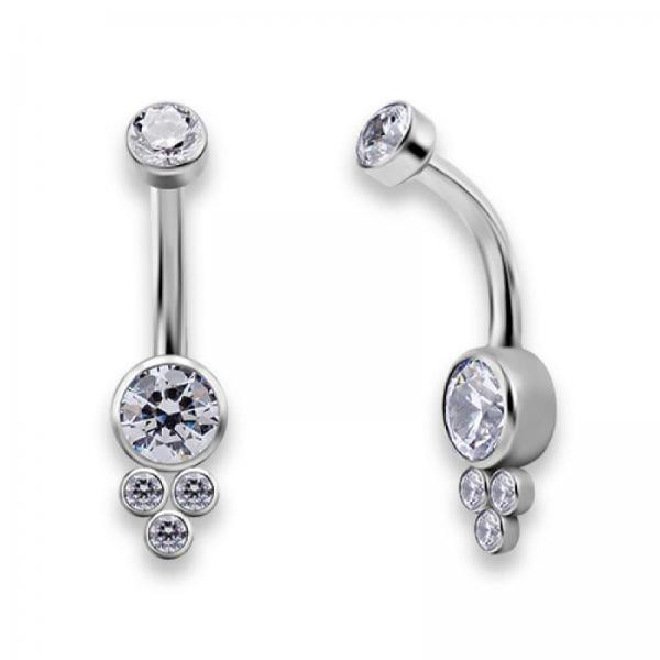 TITANIUM INTERNAL CLUSTER BELLY BANANA SET WITH PREMIUM ZIRCONIA