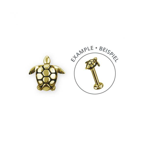 24K GOLD PVD SS316L INTERNAL MICRO SEA TURTLE ATTACHMENT