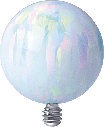 TITANIUM INTERNAL SYNTHETIC OPAL BALL 8MM