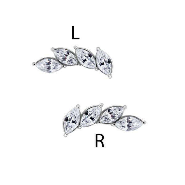 SS316L MICRO ATTACHMENT SET W. MAQUISE CUBIC ZIRCONIA
