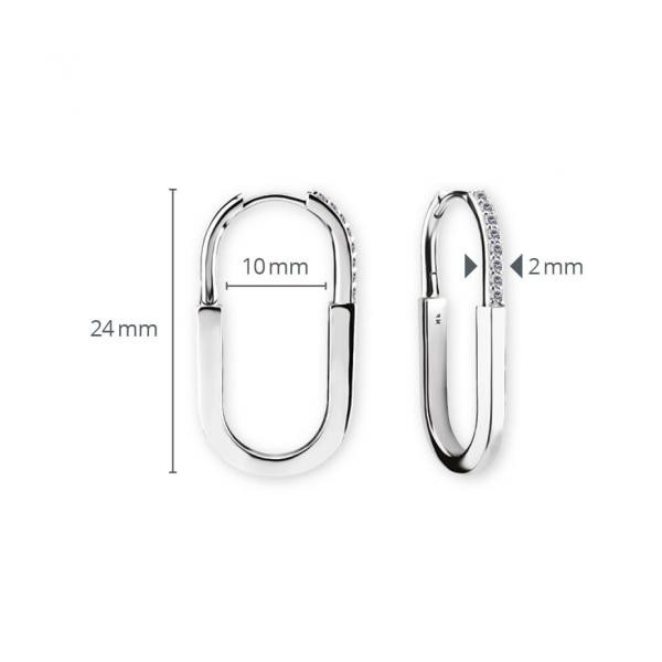 CoCr NF HINGED EAR HOOPS SET W. PREMIUM ZIRCONIA