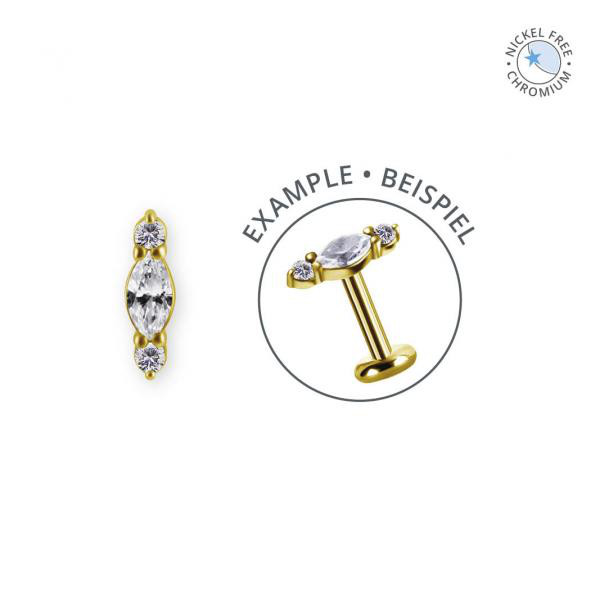 GOLD PVD CoCr NF THREADLESS ATTACHMENT SET W. PREMIUM ZIRCONIA