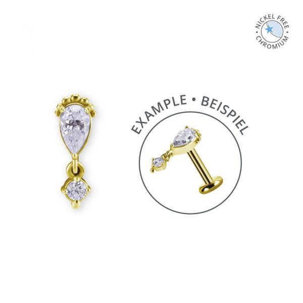 18K GOLD PVD CoCr NF INTERNAL MICRO ATTACHMENT SET W. PREMIUM ZIRCONIA