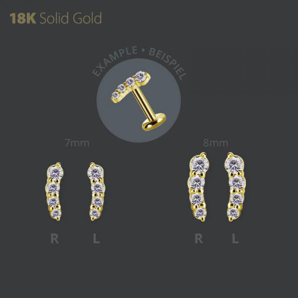 18K GOLD INTERNAL MICRO ATTACHMENT SET WITH PREMIUM ZIRCONIA