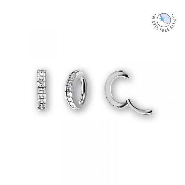 CoCr NF OVAL BELLY CLICKER SET W. CUBIC ZIRCONIA