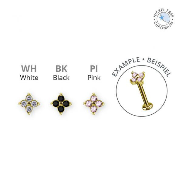 18K GOLD PVD CoCr NF THREADLESS ATTACHMENT SET W. PREMIUM ZIRCONIA