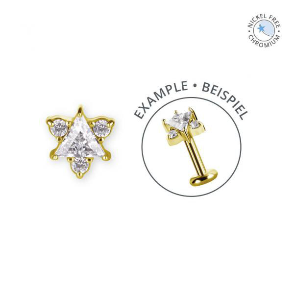 18K GOLD PVD CoCr NF INTERNAL MICRO ATTACHMENT SET W. PREMIUM ZIRCONIA