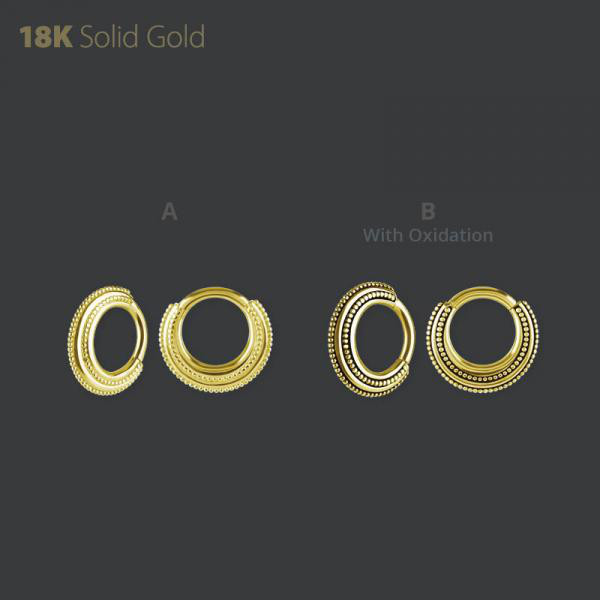 18K GOLD HINGED SEGMENT RING