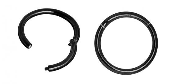 BLACK PVD SS316L HINGED SEGMENT RING