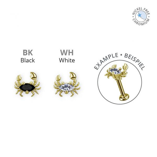 18K GOLD PVD CoCr NF INTERNAL MICRO CRAB ATTACHMENT SET W. PREMIUM ZIRCONIA