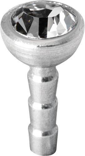 JEWELLED SS316L ATTACHMENT FOR BIOPLAST PUSH IN LABRET