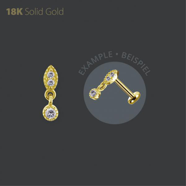 18K GOLD INTERNAL MICRO ATTACHMENT SET W. PREMIUM ZIRCONIA