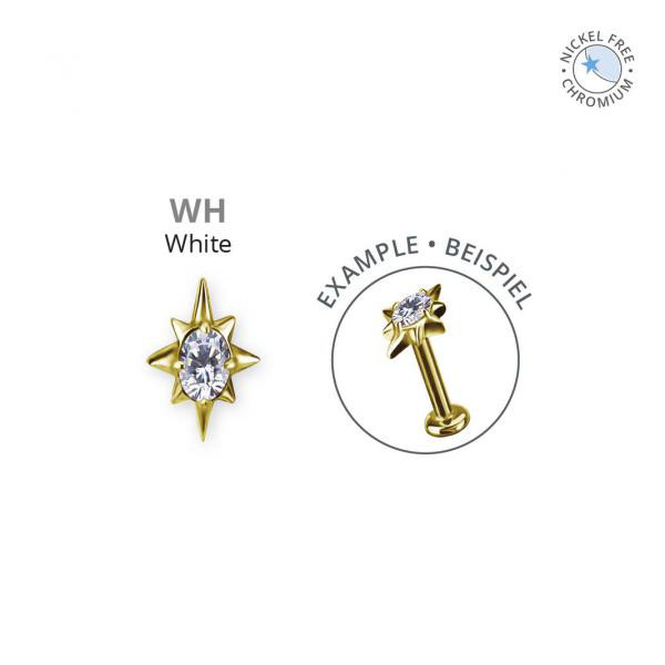 18K GOLD PVD CoCr NF INTERNAL STAR ATTACHMENT SET W. PREMIUM ZIRCONIA