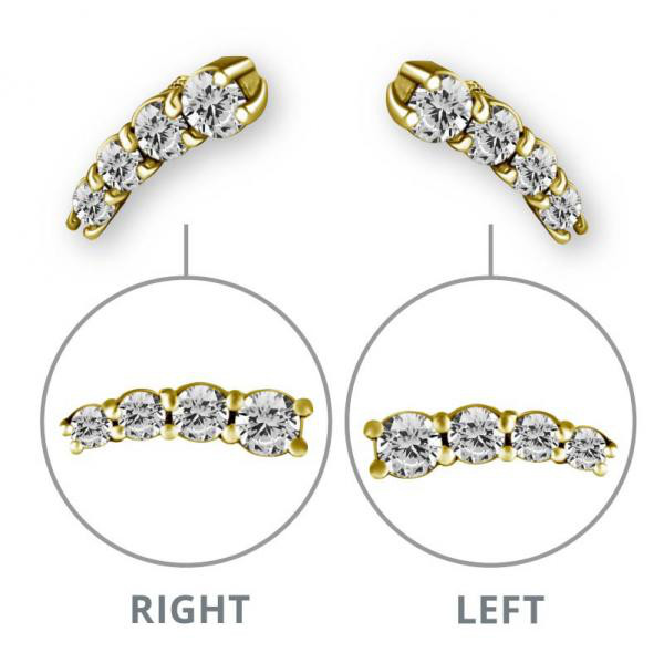 24K GOLD PVD MICRO ATTACHMENT SET W. PREMIUM ZIRCONIA