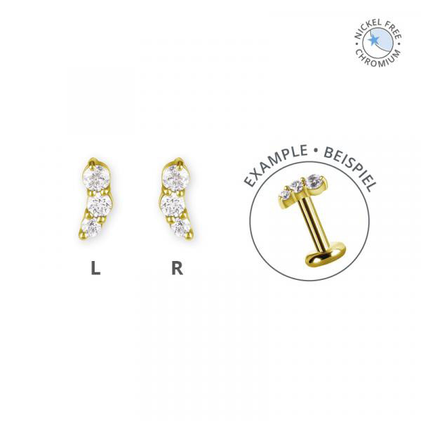 GOLD PVD CoCr NF THREADLESS ATTACHMENT SET W. PREMIUM ZIRCONIA