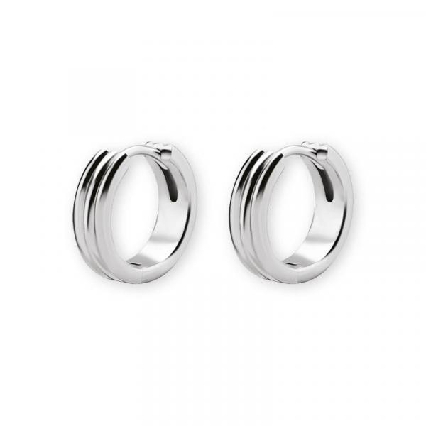 SS316L TRIPPLE ROW PLAIN HOOPS (PAIR)