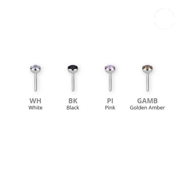 TITANIUM THREADLESS FLAT MICRO BALL SET W. PREMIUM ZIRCONIA