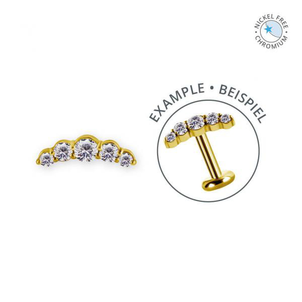 GOLD PVD CoCr NF THREADLESS ATTACHMENT SET W. PREMIUM ZIRCONIA