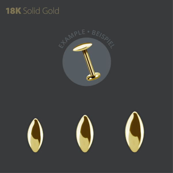 18K GOLD THREADLESS MARQUISE ATTACHMENT