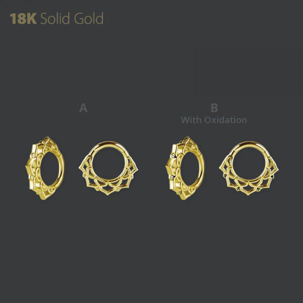 18K GOLD HINGED SEGMENT RING