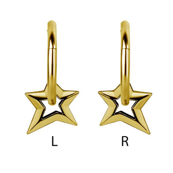 24K GOLD PVD SS316L SHOOTING STAR CHARM
