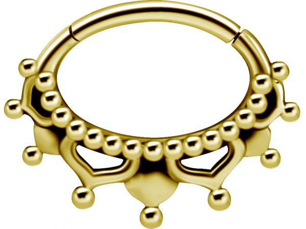 24K GOLD PVD SS316L HINGED SEPTUM AND DAITH CLICKER