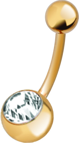 24K GOLD PVD SS316L JEWELLED BANANAS