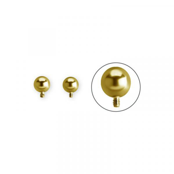24K GOLD PVD SS316L INTERNAL 4MM BALL