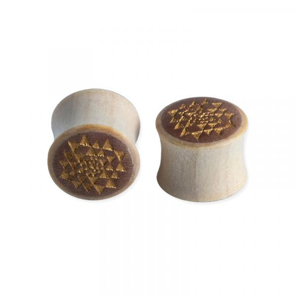 CIRCLE CROP GOLD DUAL TONE PLUG 8 MM