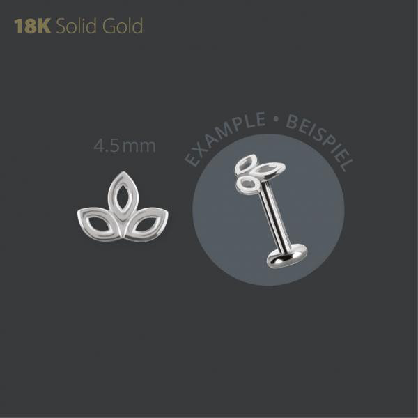 18K WHITE GOLD THREADLESS ATTACHEMENT (MARQUISE TRINITY)