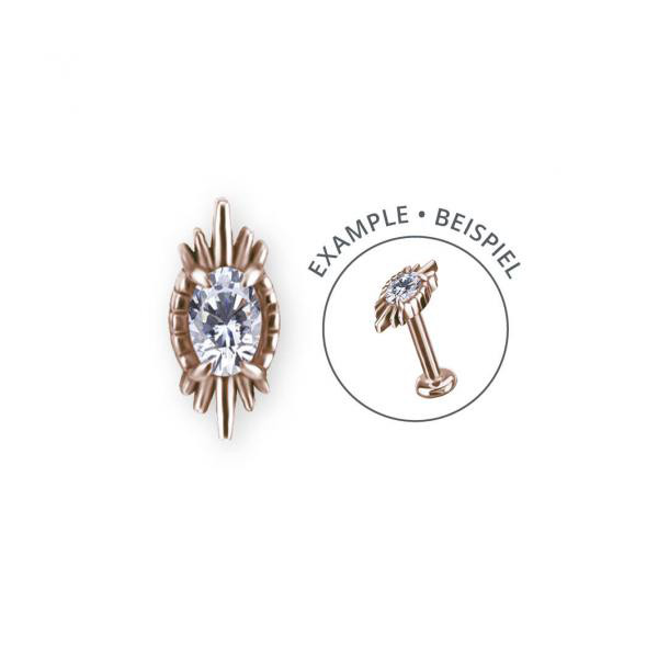 ROSE GOLD PVD SS316L INTERNAL MICRO ATTACHMENT SET W. PREMIUM ZIRCONIA