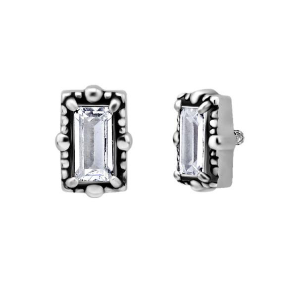 SS316L MICRO ATTACHMENTS SET W. BAGUETTE CUBIC ZIRCONIA