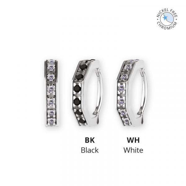 CoCr NF OCTAGON HINGED SEGMENT RING SET W. PREMIUM ZIRCONIA