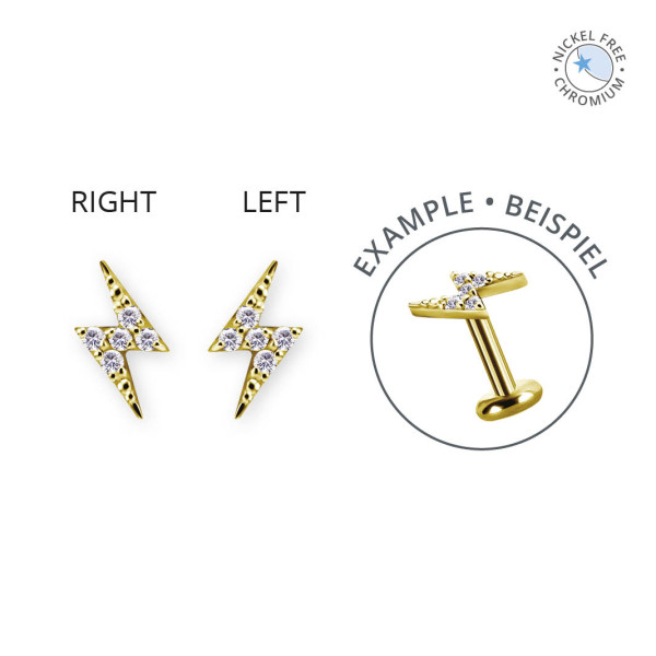 18K GOLD PVD CoCr NF INTERNAL MICRO FLASH ATTACHMENT SET W. PREMIUM ZIRCONIA