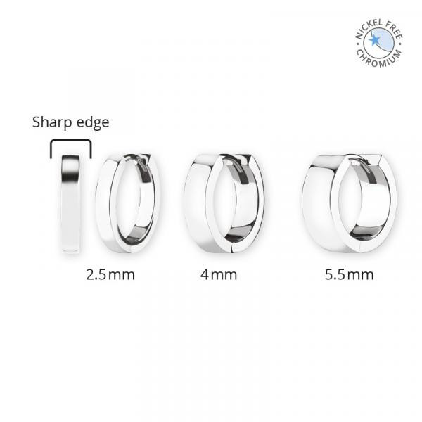 CoCr NF HOOP EARRINGS (SQUARE PROFILE)