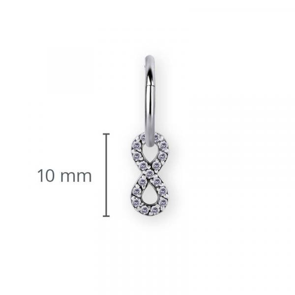 SS316L INFINITY CHARMS FOR HINGED SEGMENT RINGS