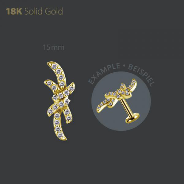 18K GOLD INTERNAL MICRO ATTACHMENT SET W. PREMIUM ZIRCONIA