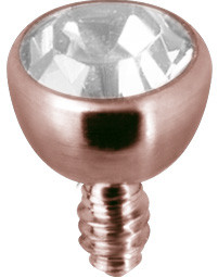 ROSE GOLD PVD SS316L JEWELED BALL FOR INTERNAL MICRO LABRET