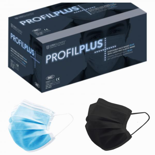 3-FOLD GLASS FIBRE-FREE FILTER MEDIUM, INTEGRATED NOSE CLIP, SOFT, ROUND AND SKIN-FRIENDLY ELASTIC B